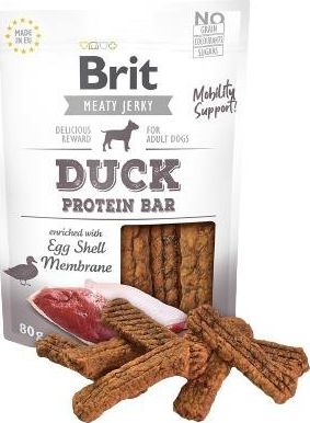Brit MEATY JERKY Duck Protein Bar KACZKA 80g