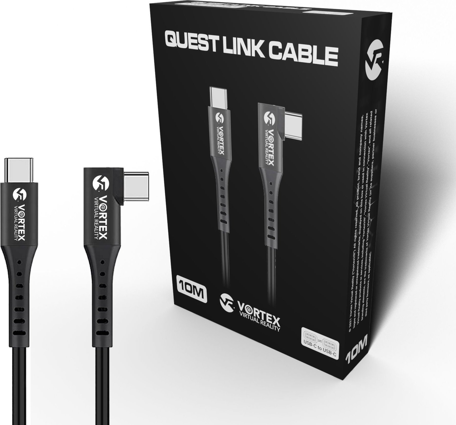 Vortex Virtual Reality Zestaw kabel 10m USB-C + haczyki podwieszające kabel | Oculus Quest 2