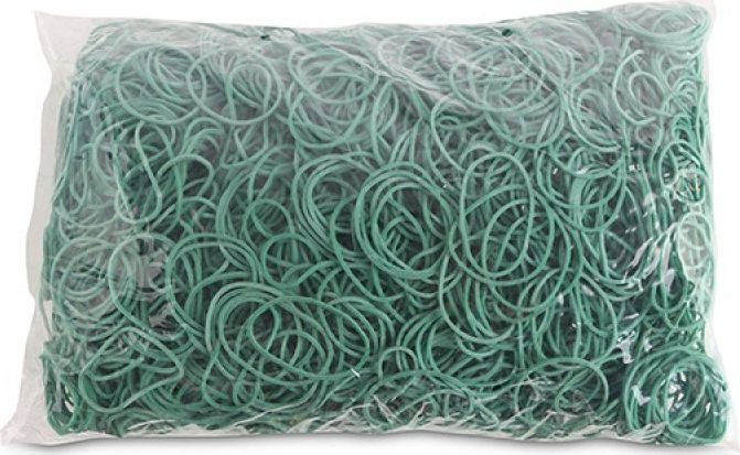 Office Products Gumki Recepturki Office Products, Średnica 40Mm, 1,5X1,5Mm, 60% Kauczuku, 1000G, Zgrzewka, Zielone