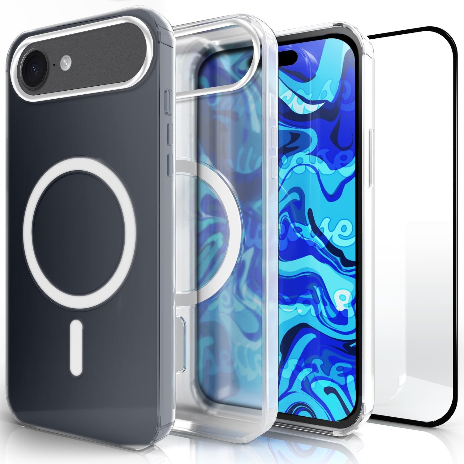 Hello Case Etui Do iPhone 17 Air (Do Magsafe, Przezroczysty, Ochronny, Case) Szkło 9H