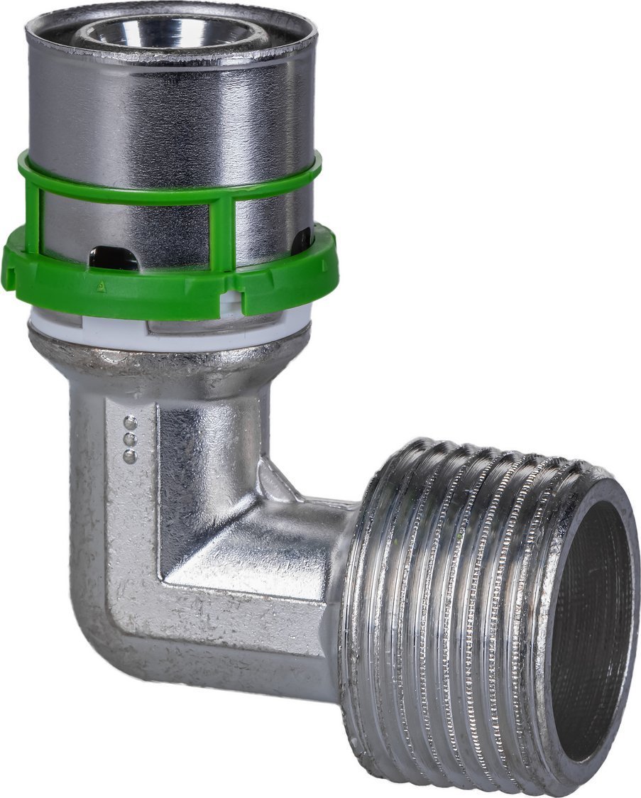 Kolano 90 stopni GZ zaprasowywane MultiSkin mosiądz/cynowany 20x3/4