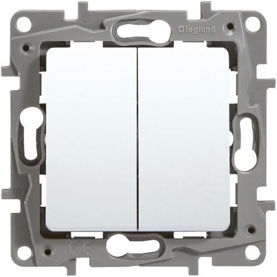 Legrand Przycisk podwójny Niloe 6A biały (764508)