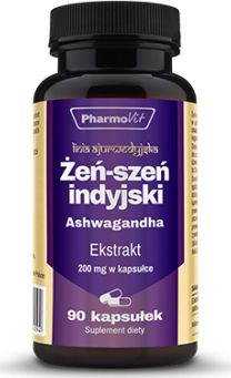 Pharmovit Ashwagandha Żeń-Szeń Indyjski 200Mg 90 Kaps. Ekstrakt 20:1 Pharmovit Withania Somnifera