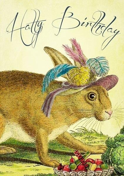 Madame Treacle Karnet B6 z kopertą Urodziny Królik w kapeluszu