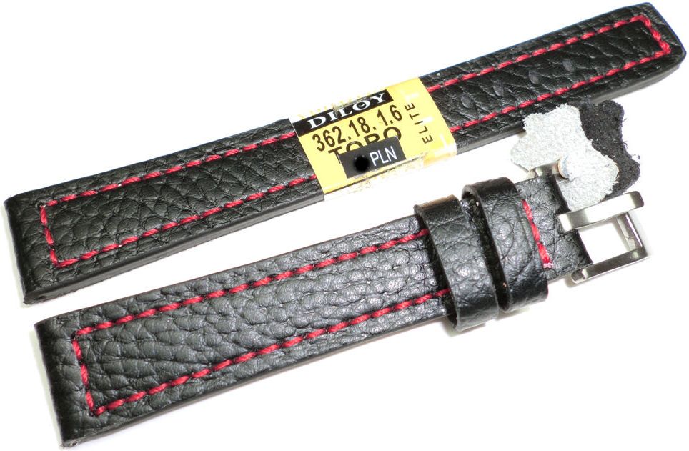 Diloy Skórzany pasek do zegarka 18 mm Diloy 362.18.1.6