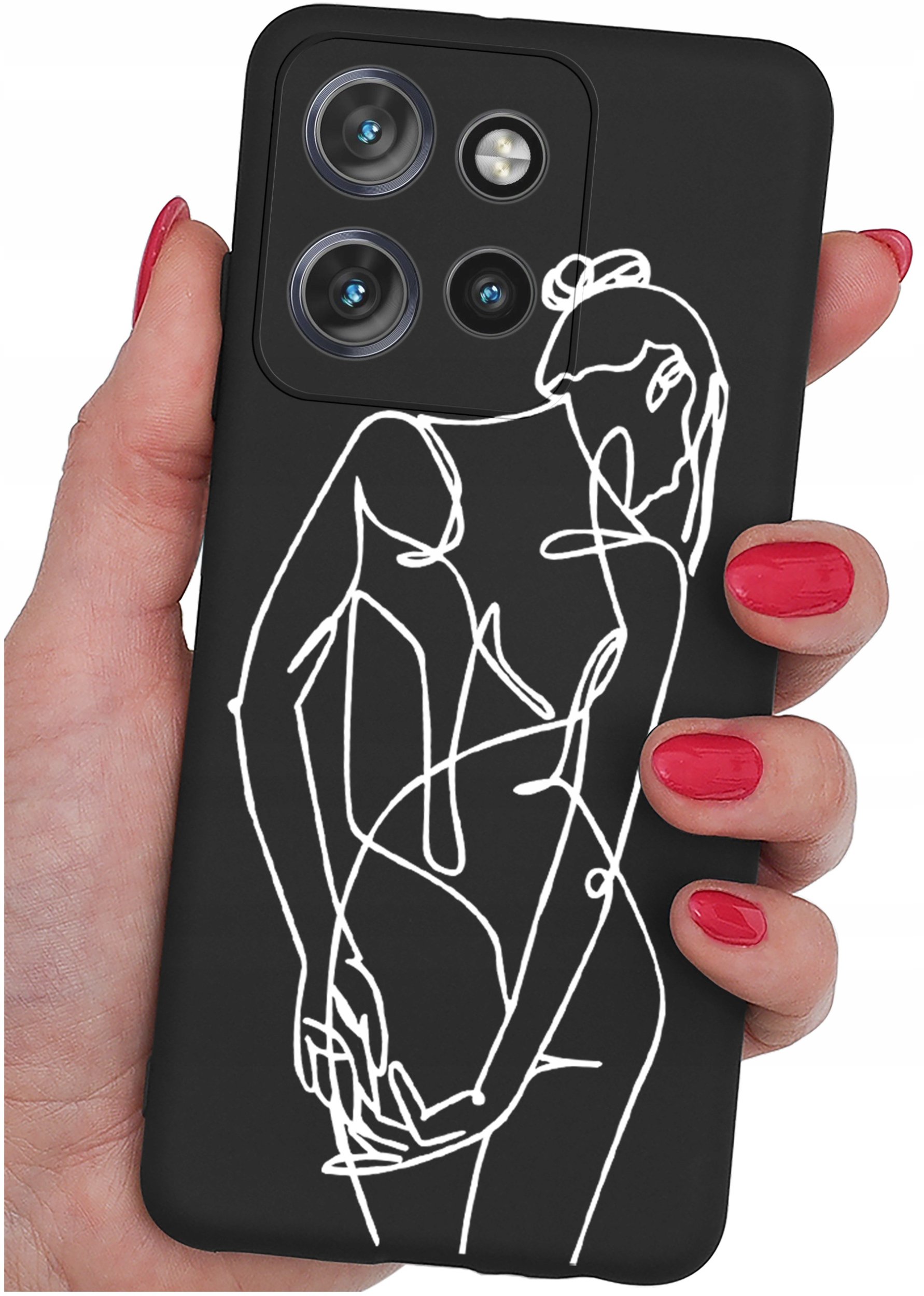 Etui do Motorola Moto EDGE 50 Neo WZORY |SILIKONOWE MATT CASE + SZKŁO 9H