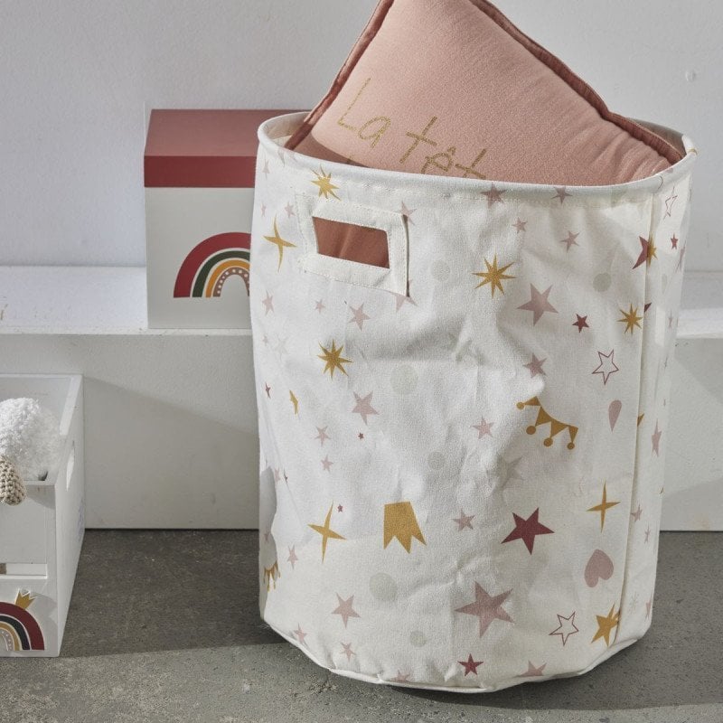 LA FACTORY Kosz na zabawki okrągły HEAD IN THE CLOUDS, Ø 35 cm