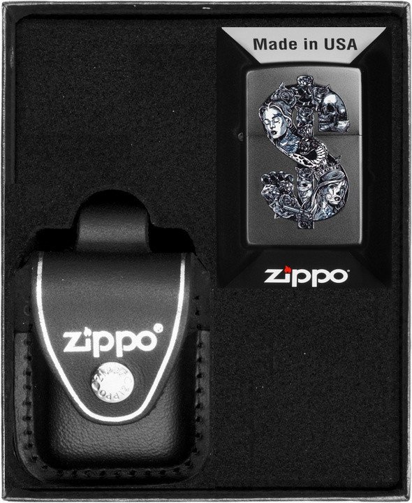 Zestaw ZIPPO Zapalniczka TATTO DOLLAR DESIGN Prezentowy No3