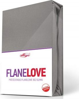 Darymex Prześcieradło flanela SZARY/160x210