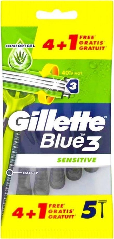 Alkotest GILLETTE_Blue III Sensitive jednorazowa maszynka 5szt.