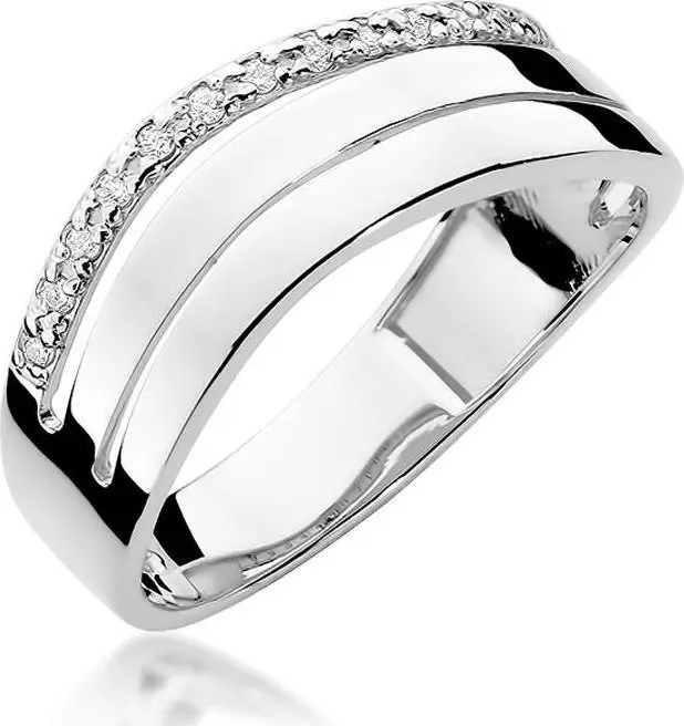 Best Diamonds złoty pierścionek z brylantem 0.09ct 20