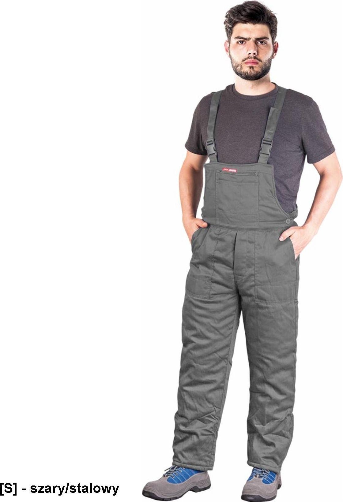 R.E.I.S. SMO-PLUS - Master ocieplane spodnie ochronne ogrodniczki - zielony 2XL