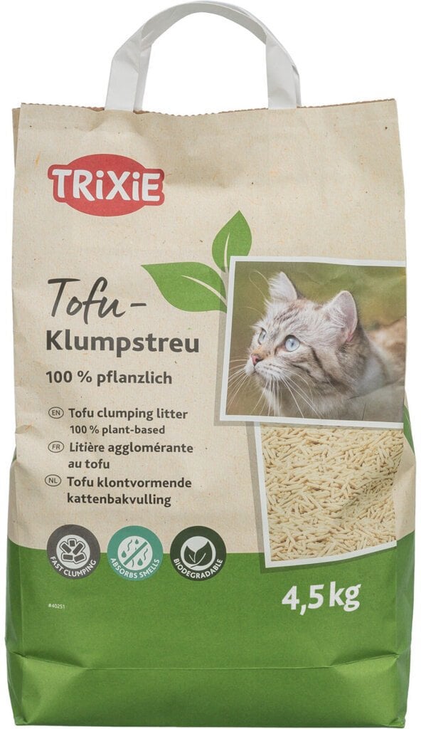 Żwirek dla kota, tofu, zbrylający, 4,5 kg