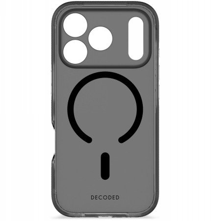 Decoded DropTec Transparent Backcover - obudowa ochronna do iPhone 17 Pro kompatybilna z MagSafe (frosted black)