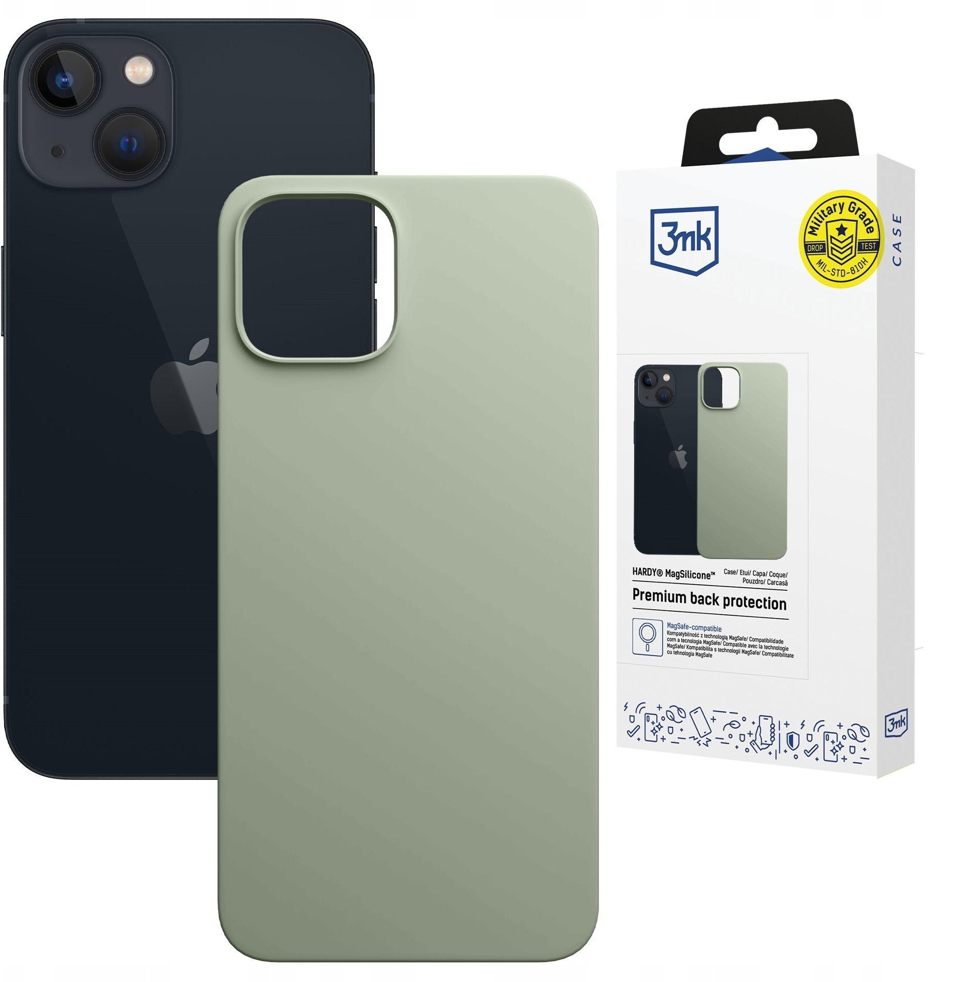 Etui 3MK Hardy MagSilicone do Apple iPhone 15 Plus zielony