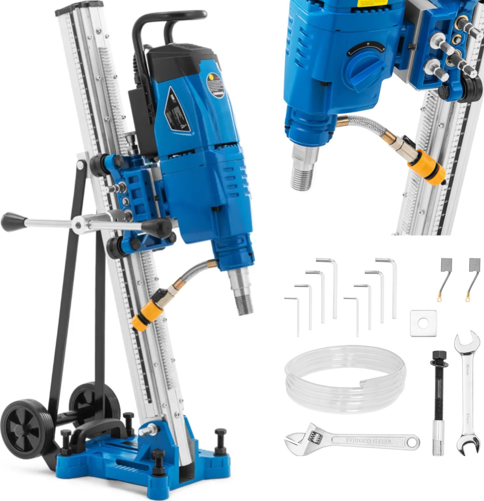 Wiertarka MSW Wiertnica diamentowa pionowa do betonu kamienia ze statywem 3700 W śr. 350 mm Wiertnica diamentowa pionowa do betonu kamienia ze statywe