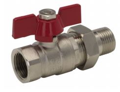 Arco Zawór kulowy przelotowy Sena GW GZ 3/4" z półśrubunkiem i motylkiem 154104