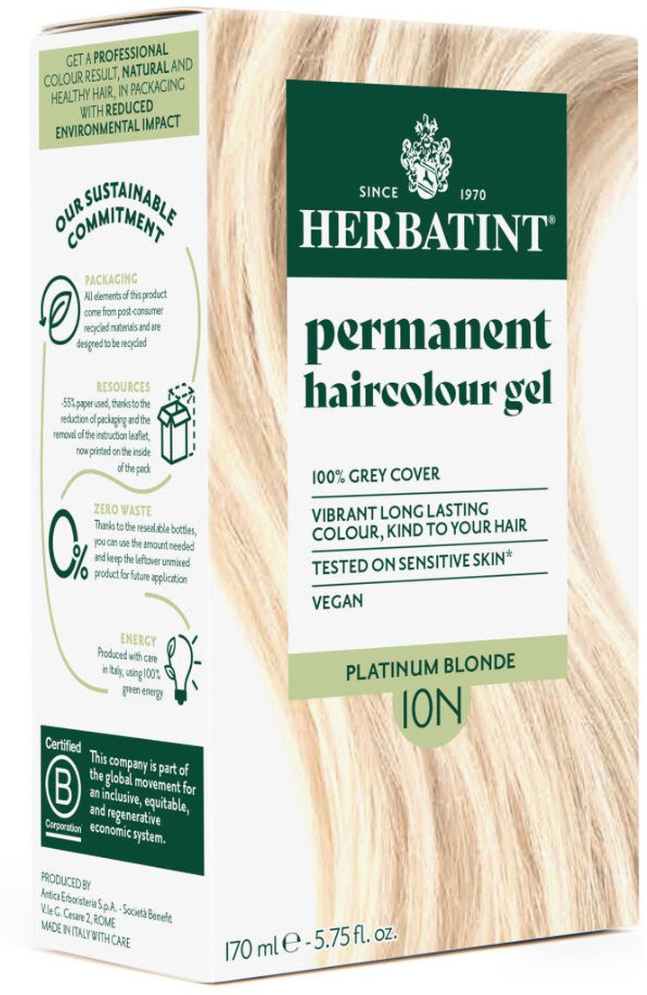 Herbatint Trwała Ziołowa farba do włosów 170ml Platynowy Blond (10N)