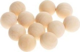 Drewniane kulki bez otworu naturalne 20mm 12szt
