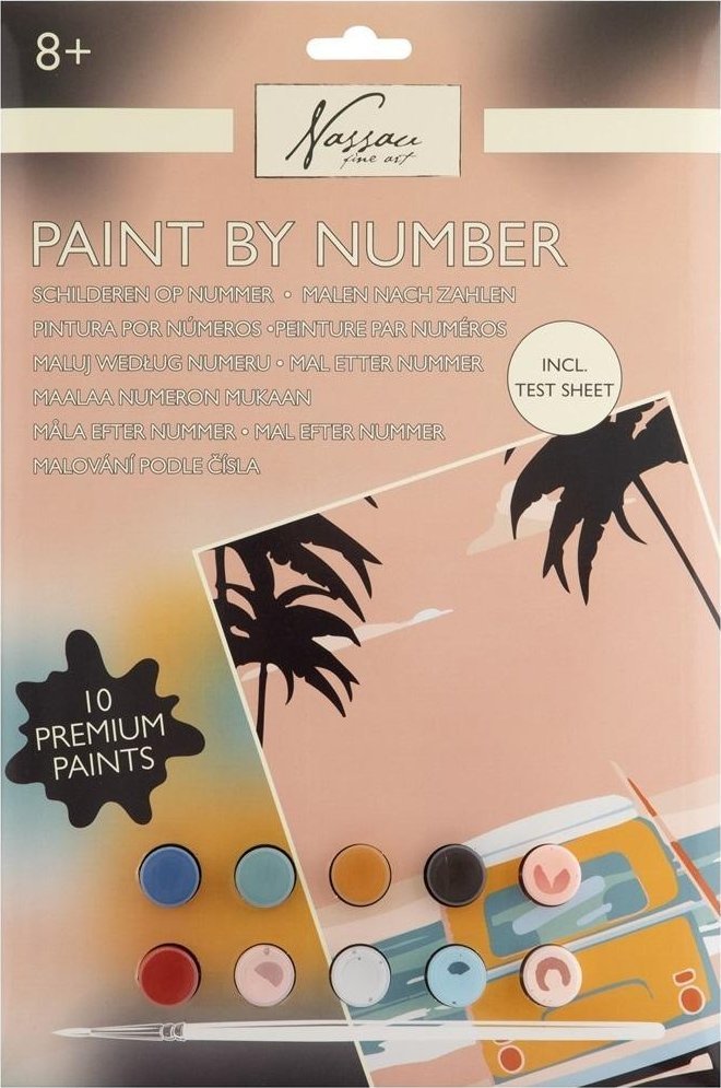 Malowanie po numerach - Surf Van 32x22cm