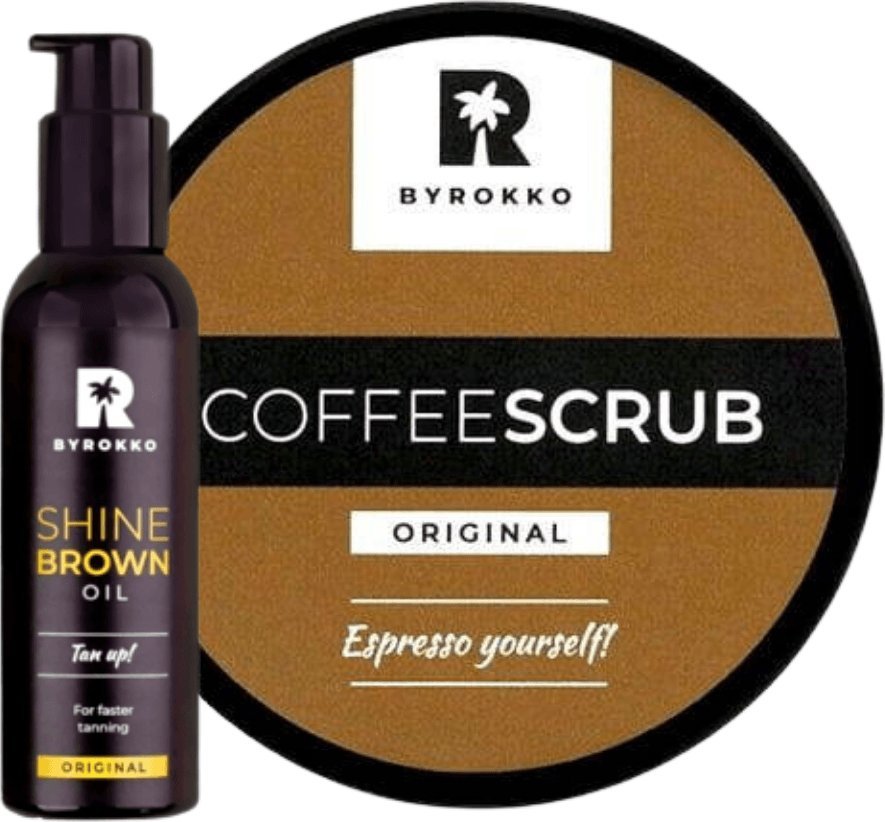 Byrokko Byrokko Coffee Scrub Peeling Do Ciała + Shine Brown Oil