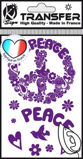 Ki-Sign Naprasow. mini Fioletowa Pokój i Miłość