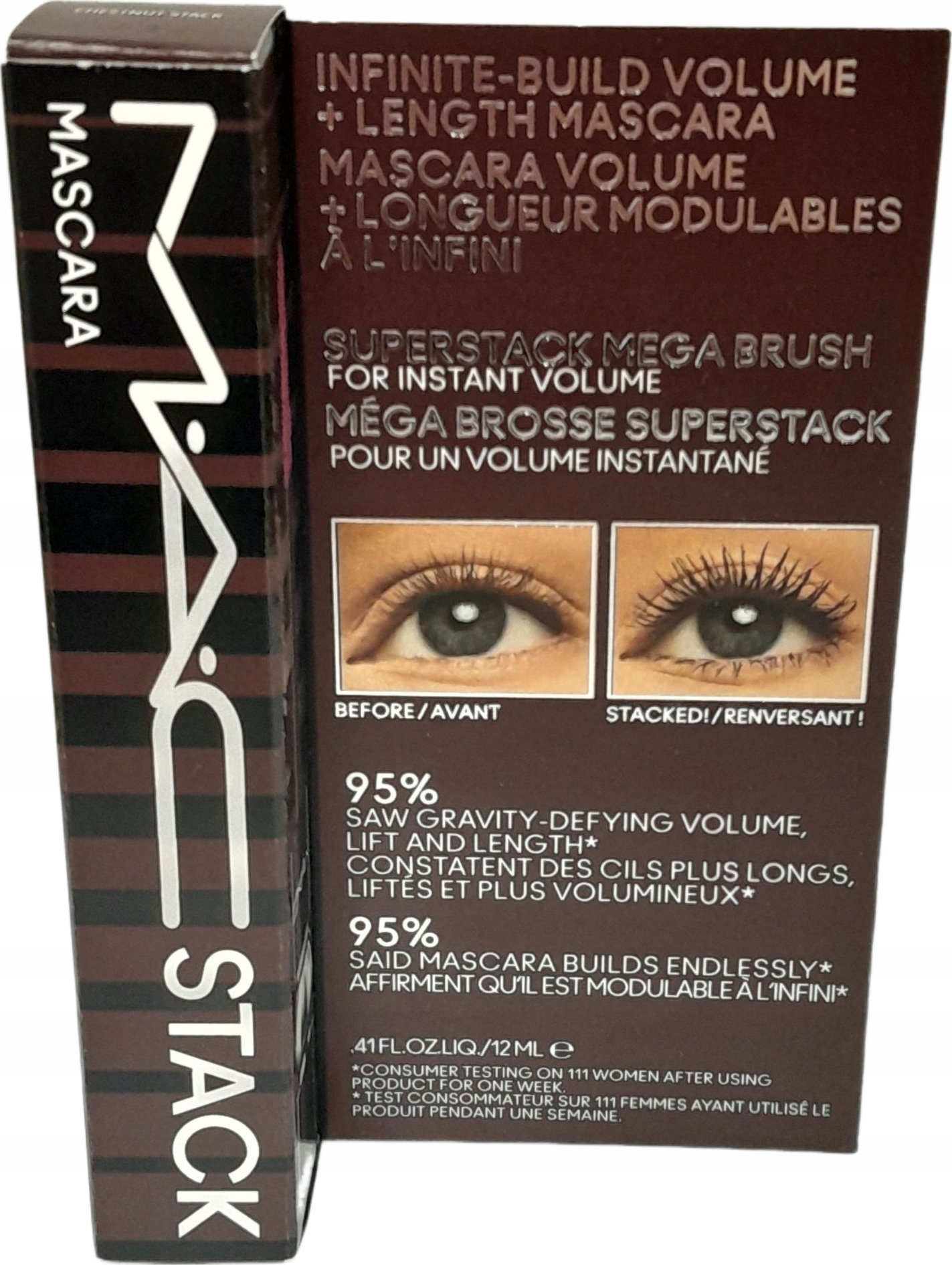 MAC MACSTACK MASCARA MEGA BRUSH BROWN 12ML
