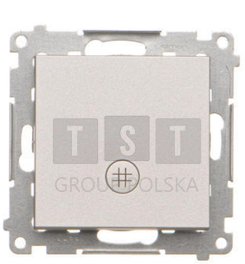 TW7L.01/143 Simon 55 Łącznik krzyżowy z podświetleniem LED piktogram schody (moduł) 10 AX, 250 V~, szybkozłącza Aluminium mat TW7L.01/143