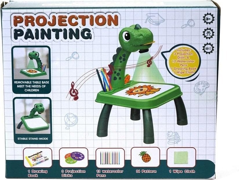 Projektor na baterie z akcesoriami ze światłem