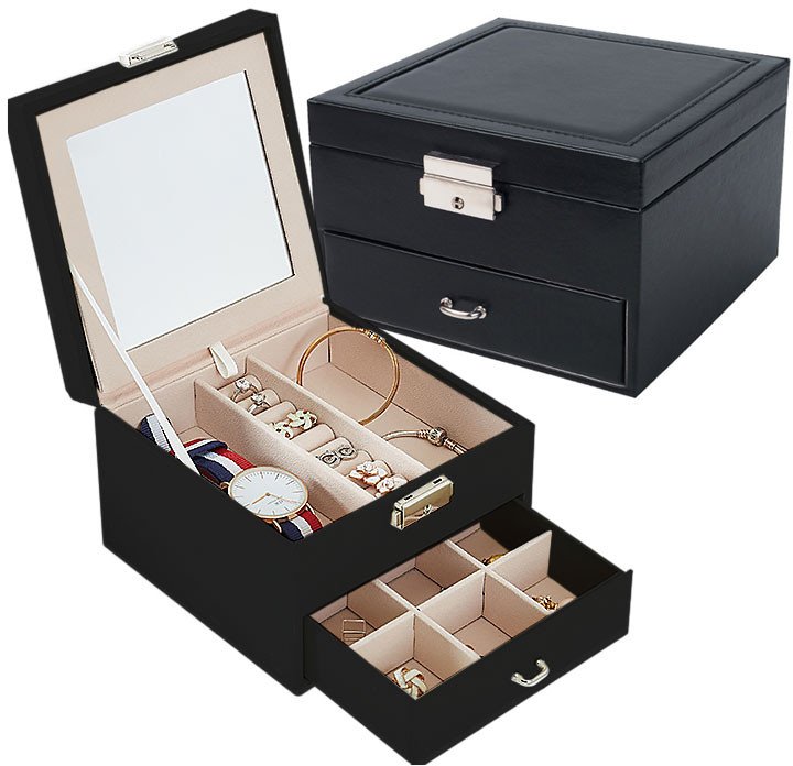 Szkatułka Kuferek Na Biżuterię Kasetka Na Kluczyk Lusterko Organizer
