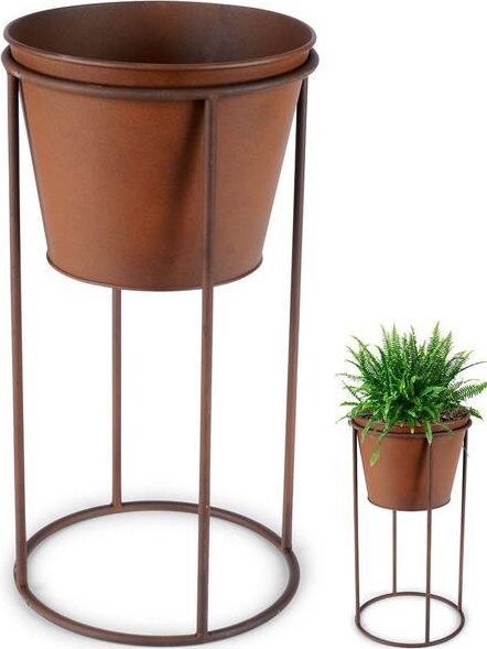 Vilde Osłonka na doniczkę na stojaku metalowa 44 cm