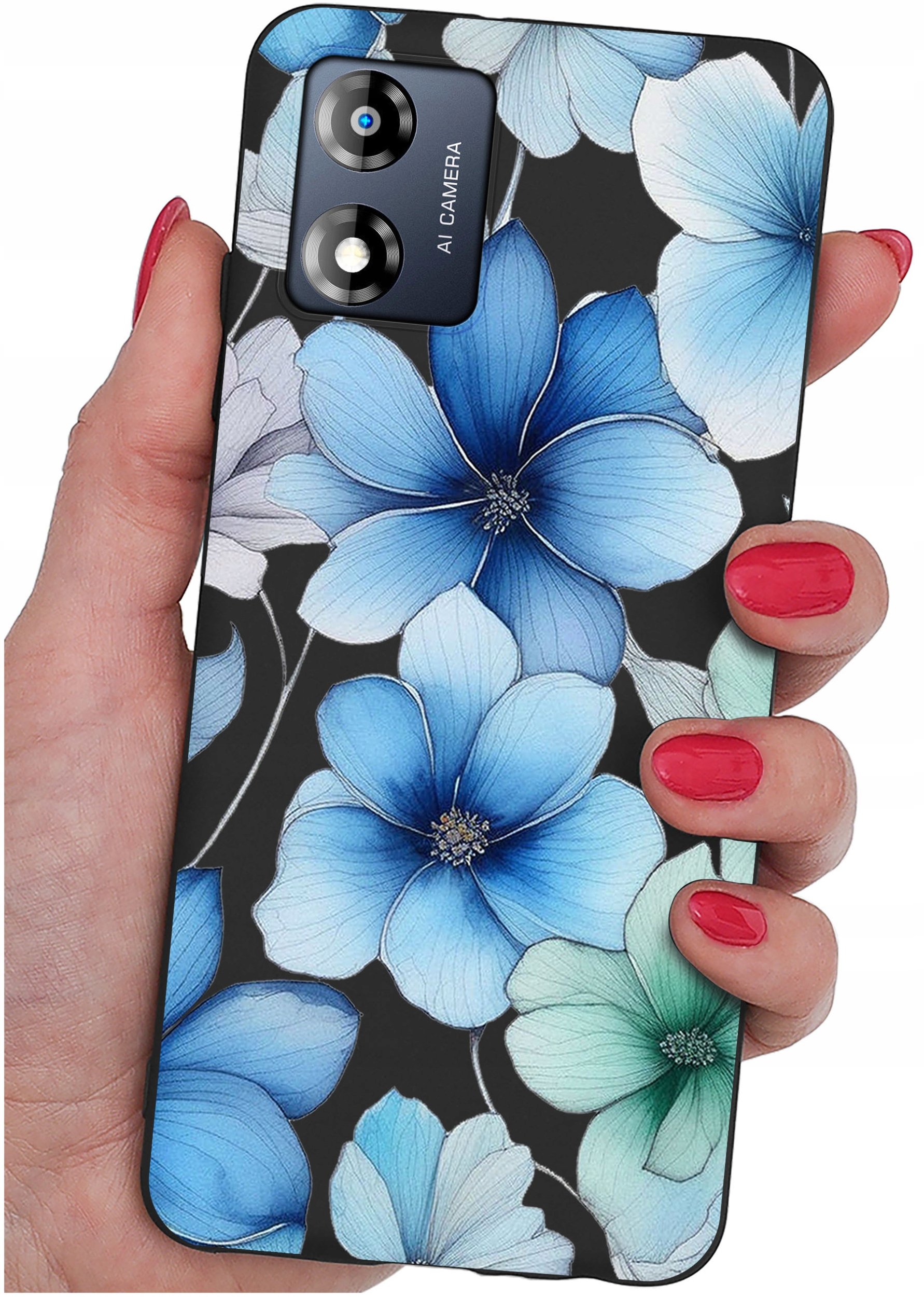 krainaGSM Etui do Motorola Moto E13 WZORY | SILIKONOWE MATT CASE + SZKŁO 9H