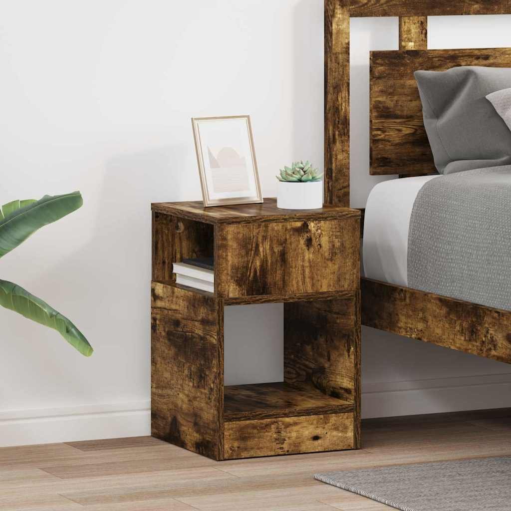 vidaXL Stolik końcowy 2 pcs Dąb wędzony 30,5 x 30 x 45 cm