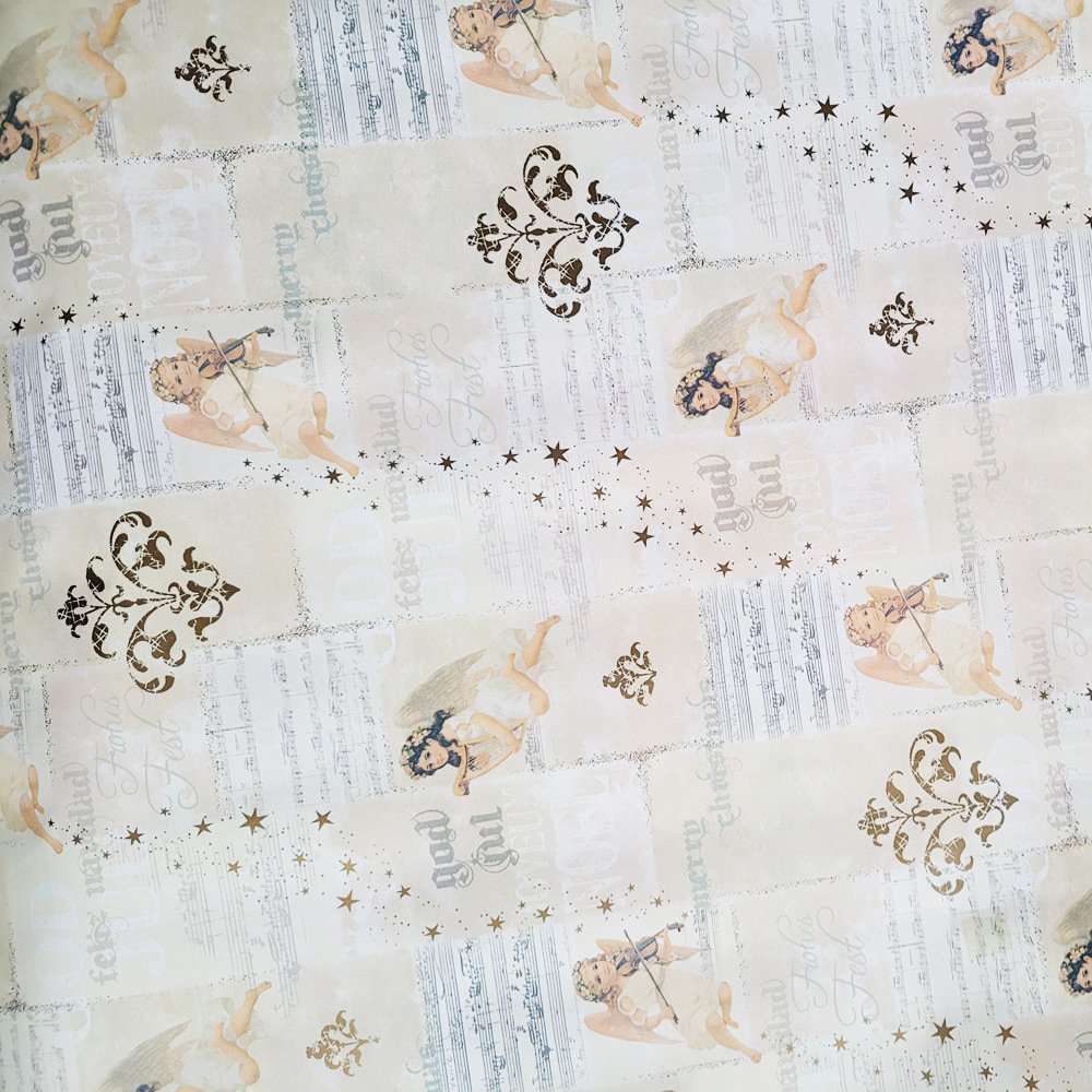 Papier aniołki do pakowania prezentów 70cmx2m 8m70