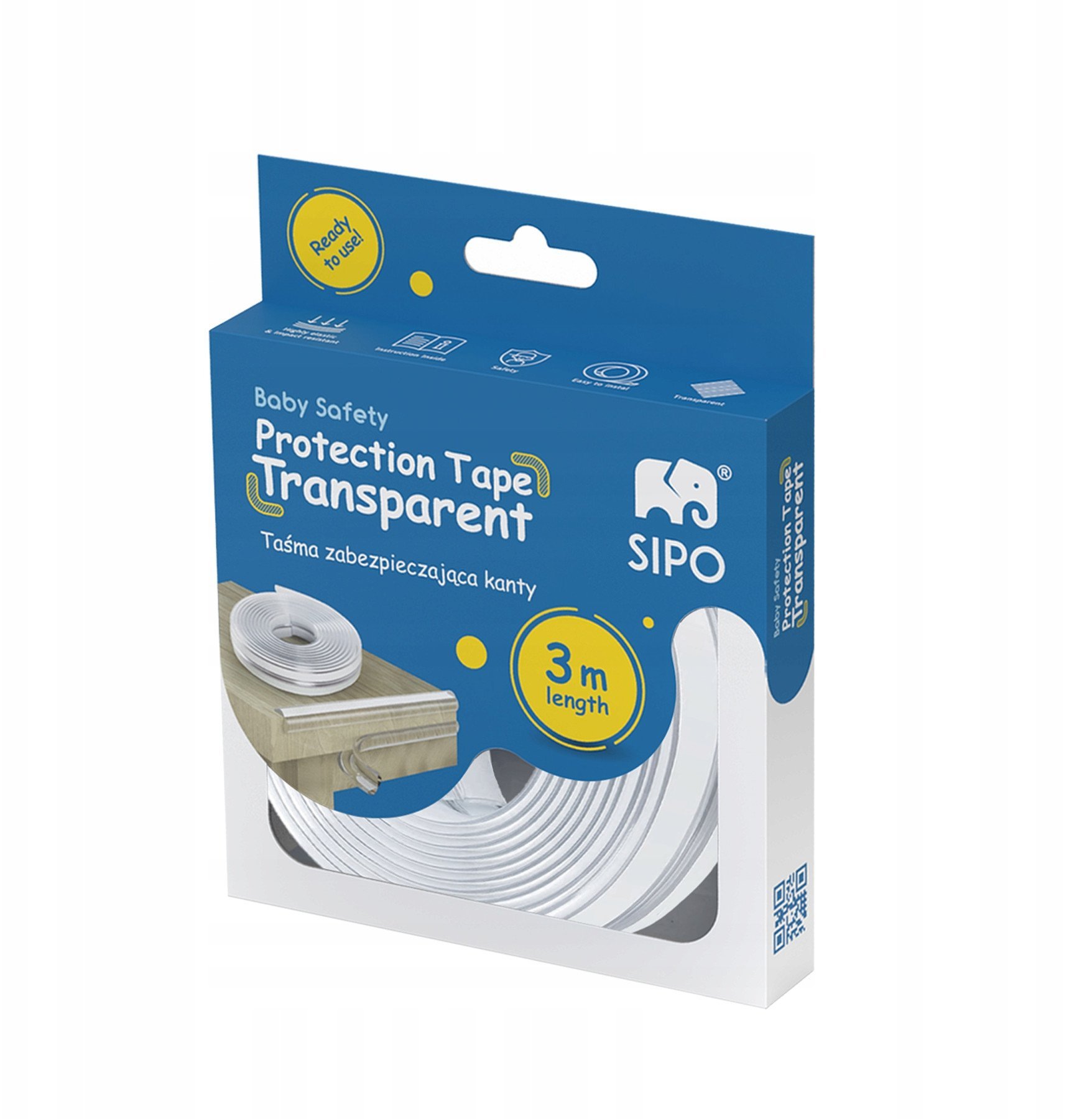 SIPO-SBS-T10 TAŚMA ZABEZPIECZAJĄCA TRANSPARENTNA