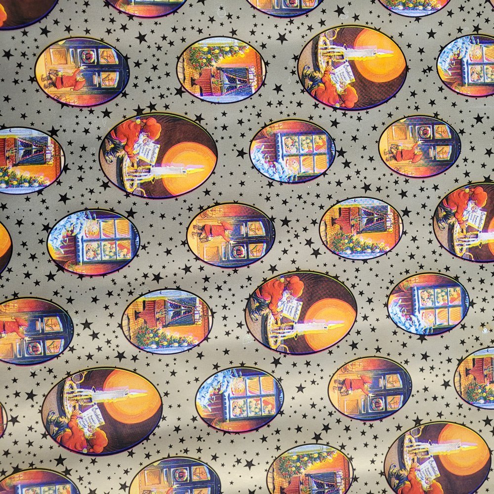 Papier złoty świąteczny do pakowania 57cmx2m 2m244