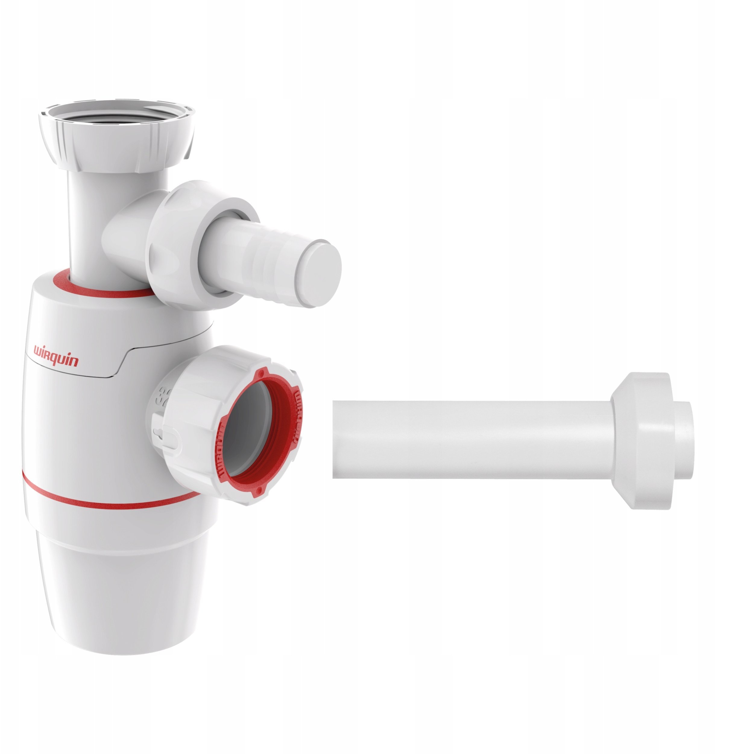 Wirquin syfon do umywalki bez spustu Neo Air z napowietrzaniem z wyjściem do pralki/zmywarki 30724384