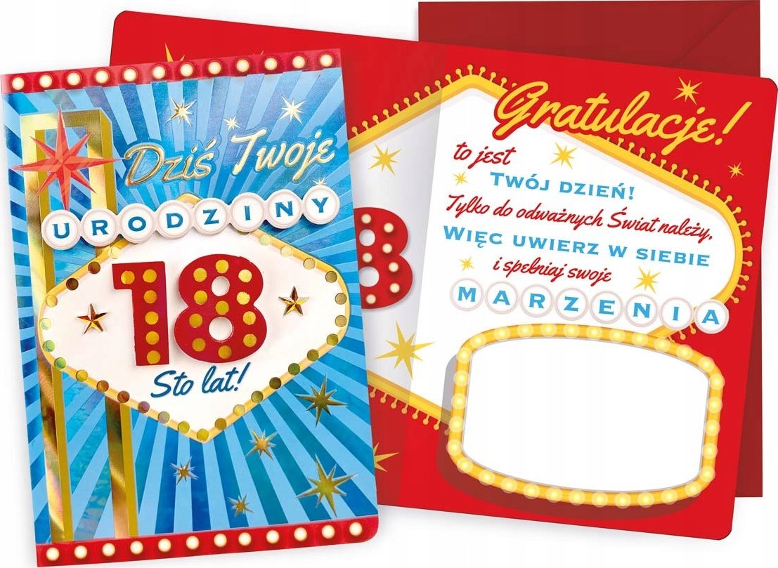 KUKARTKA Karnet B6 Urodziny 18