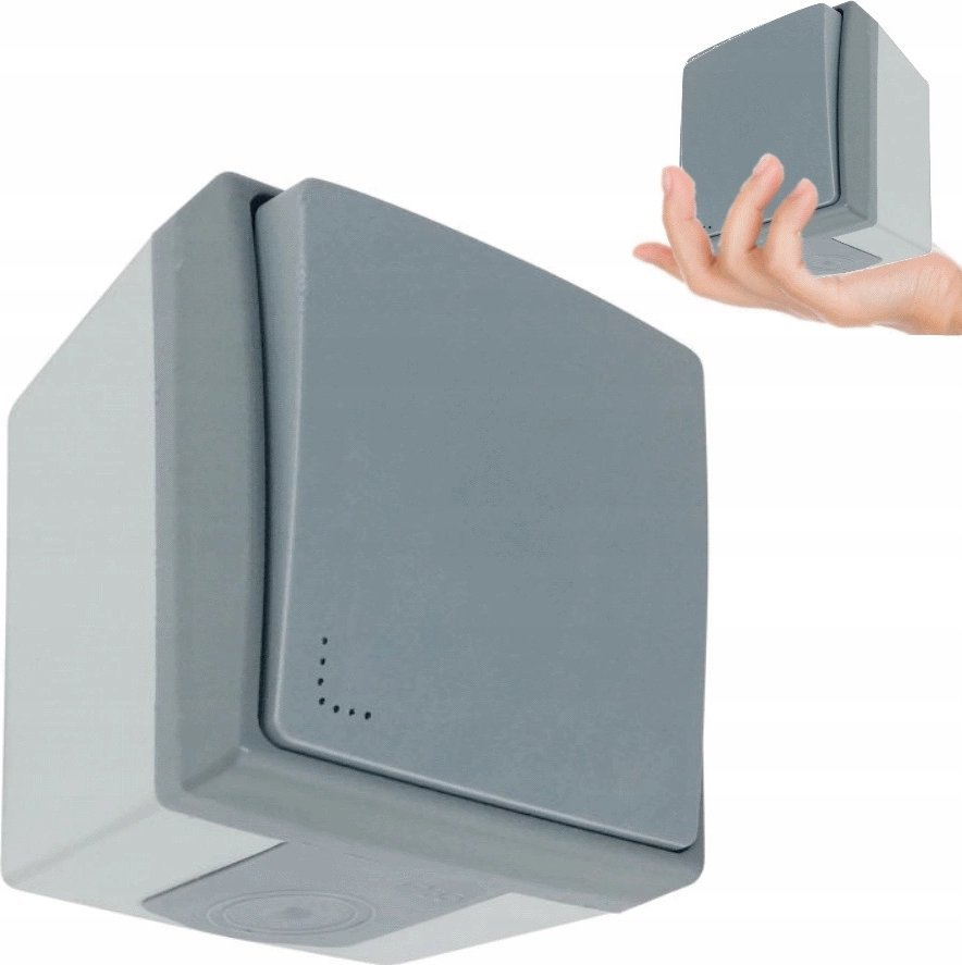 Orno Łącznik jednobiegunowy z podświetleniem AQUATIC PRO IP 55 szaro-grafitowy