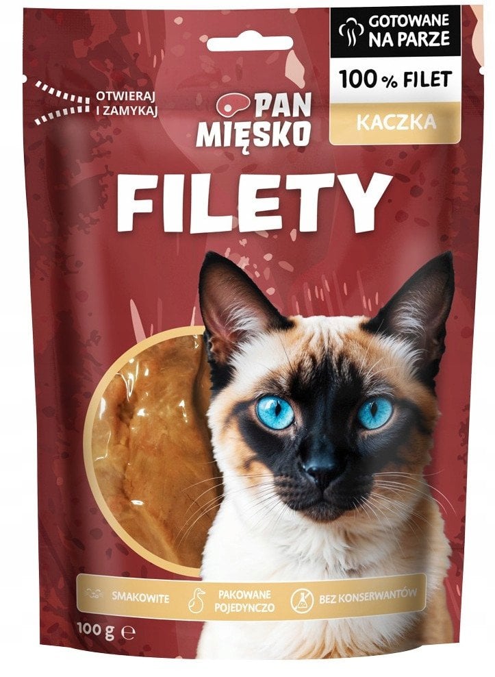 Przysmak dla kota Filety Kaczka (dorosły) 100g