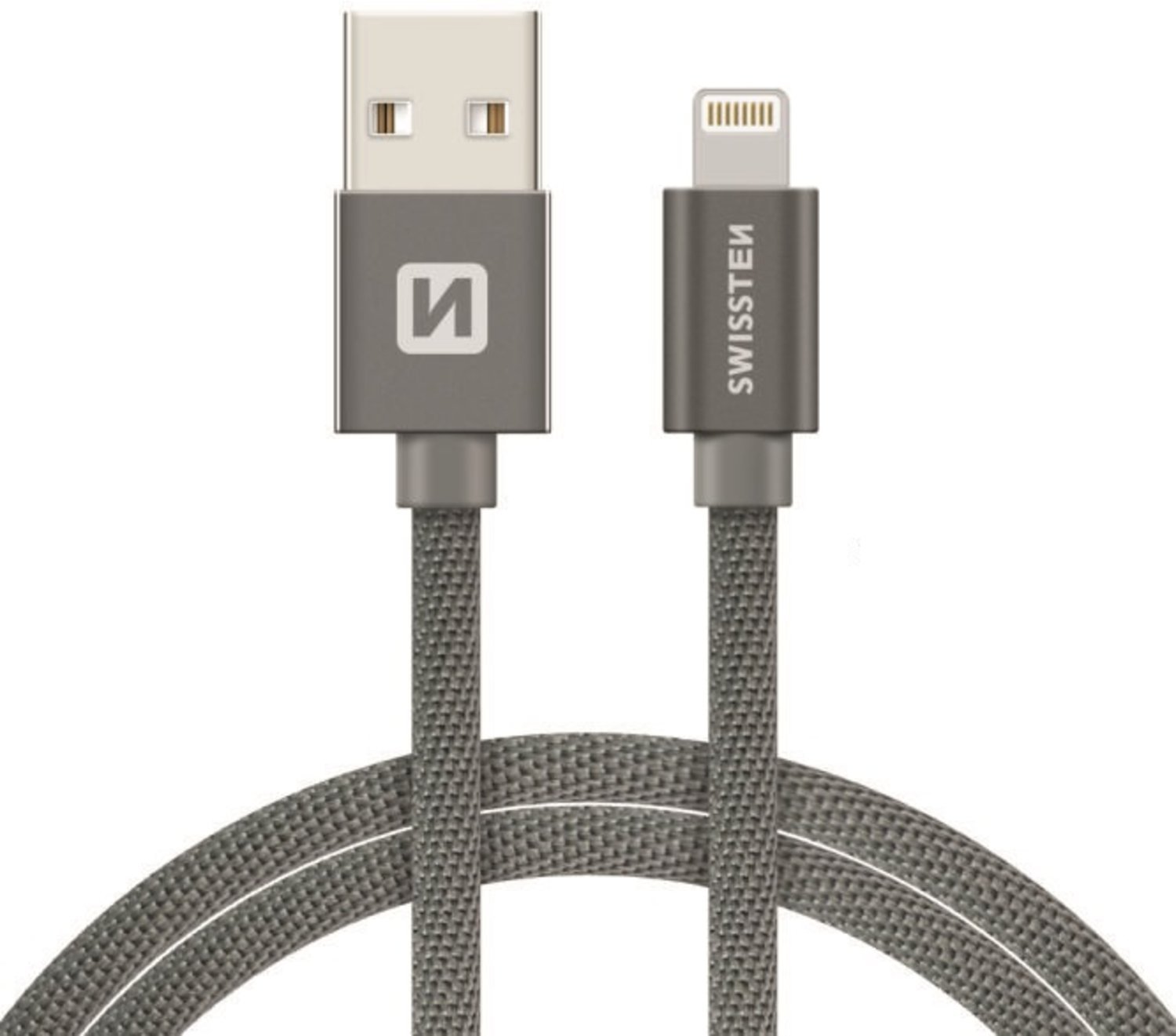 Kabel USB Swissten USB-A - Lightning 1.2 m Czarny (8595217455757)