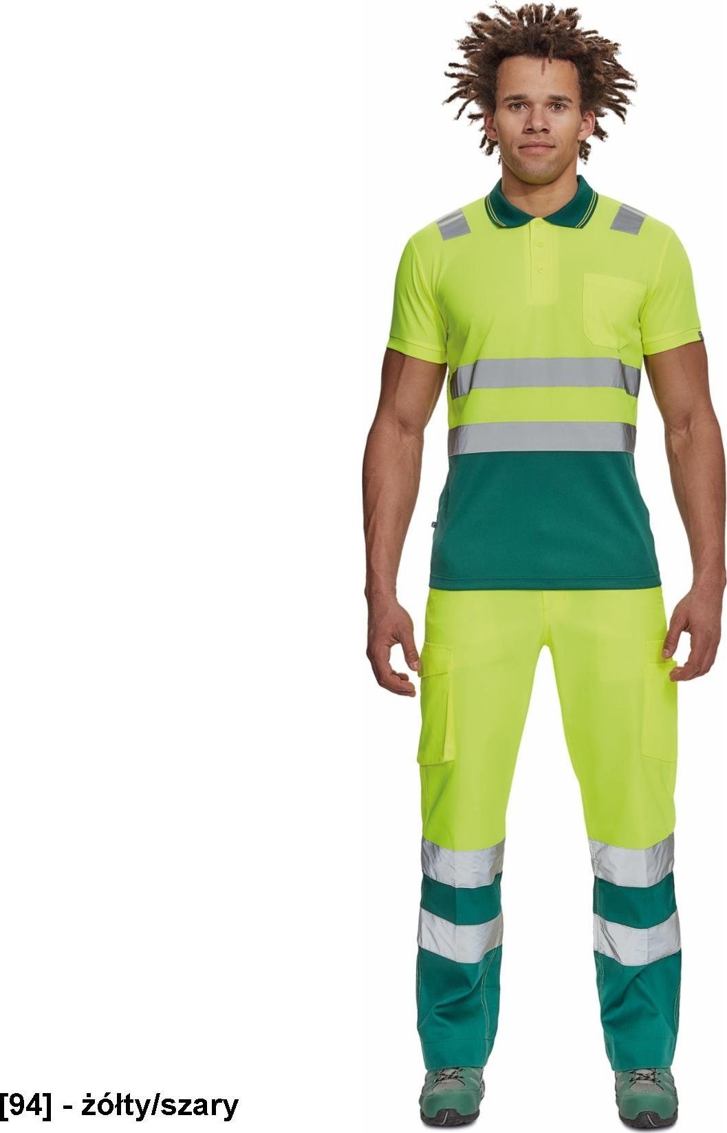 CERVA CADIZ HV - koszulka polo - żółty/szary 4XL