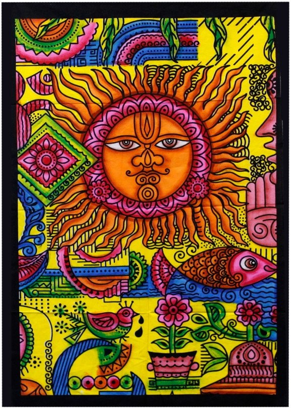 Bawełniane Tkaniny Ścienne - Sun