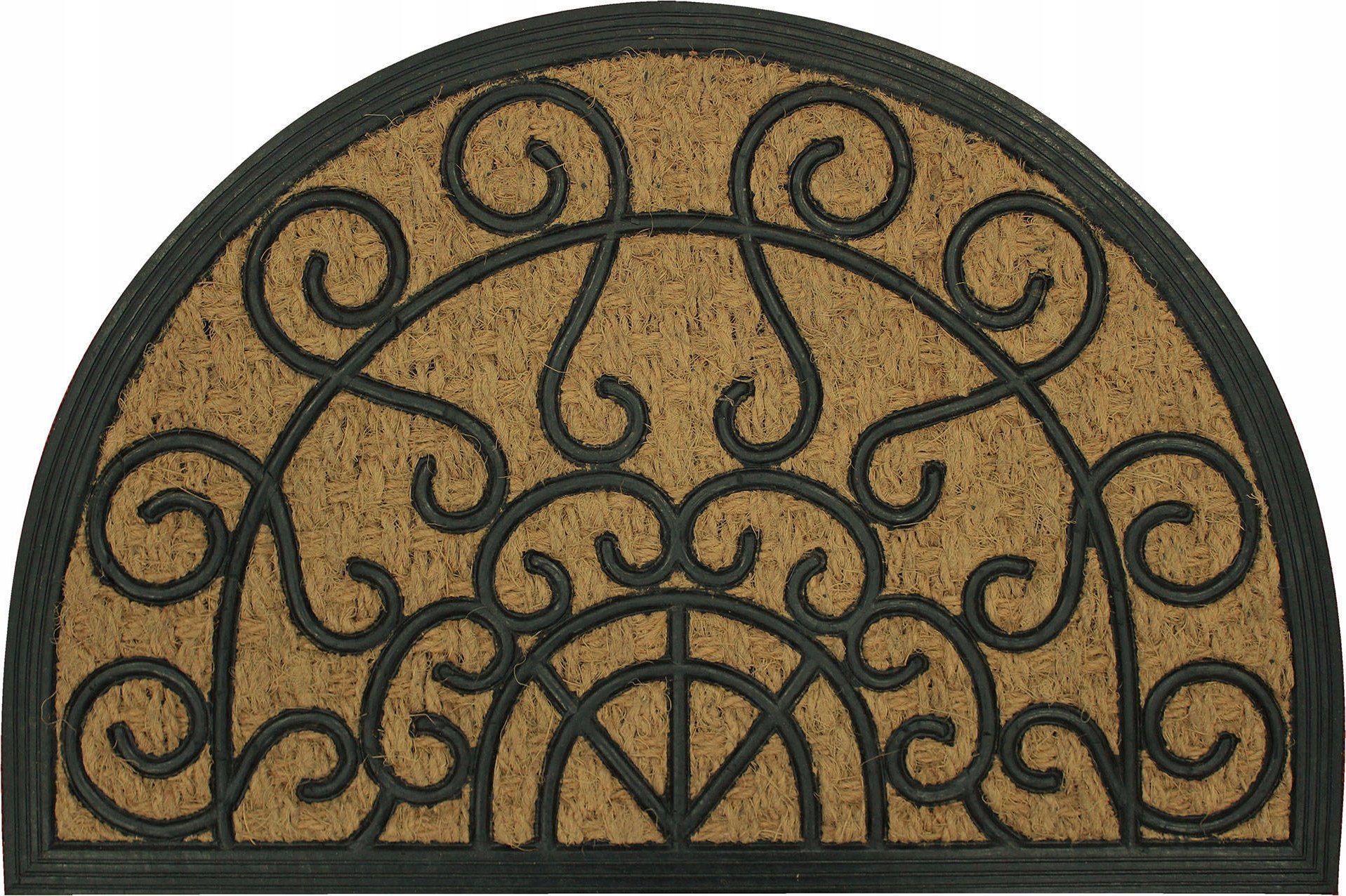 Douceur d`Interieur Półokrągła wycieraczka z włóknem kokosowym MARQUIS, 40 x 60 cm