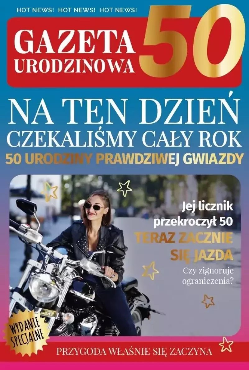 Karnet Urodziny gazeta 50