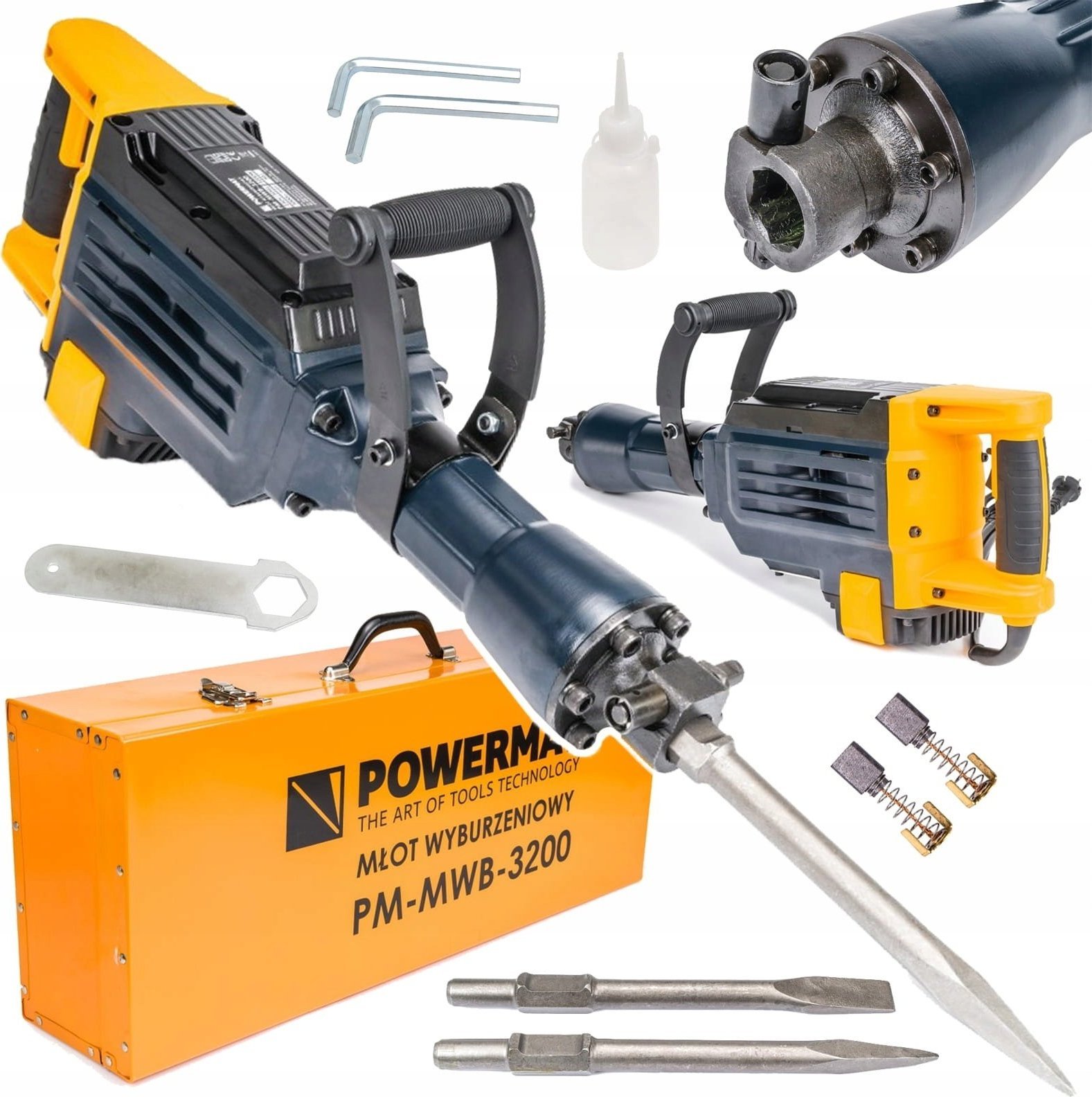 Powermat MŁOT WYBURZENIOWY UDAROWY DO KUCIA 50J HEX 3200W