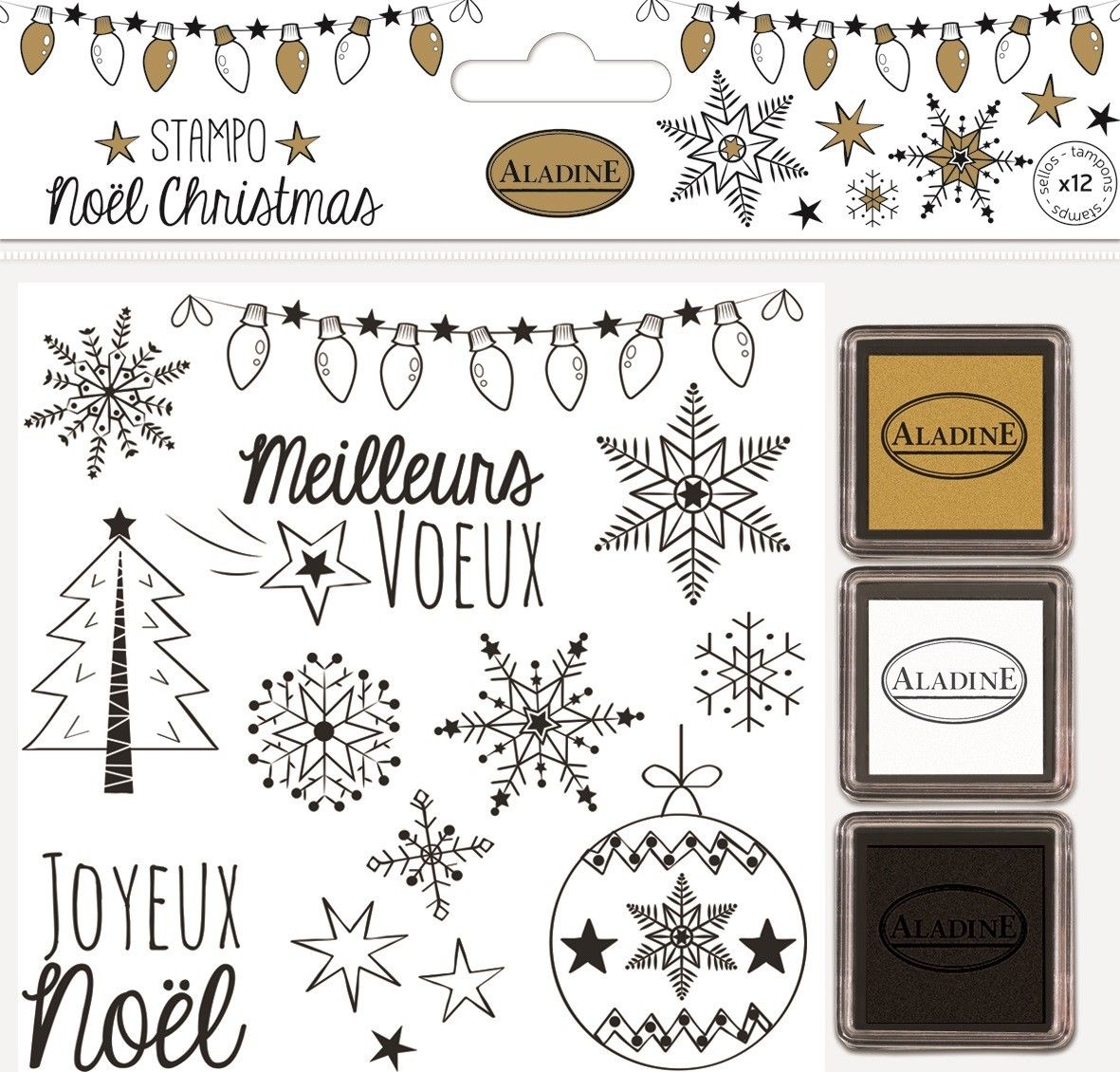 Aladine Stempelki Bożonarodzeniowe Śnieżynki