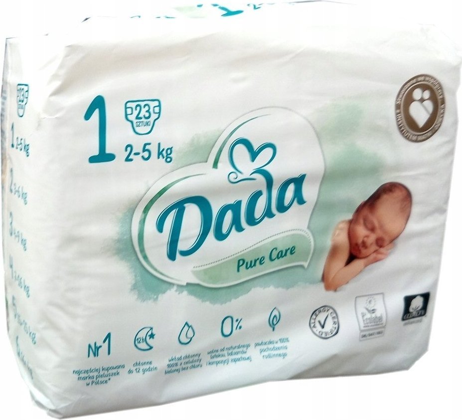 Dada Pieluchy Dada Pure Care 1 Newborn 2-5kg 23szt.