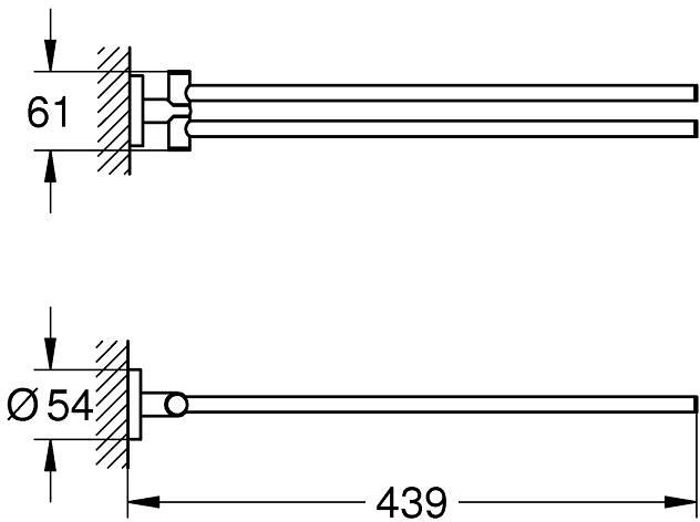 Grohe 40371EN1 Essentials wieszak na ręcznik brushed nickel