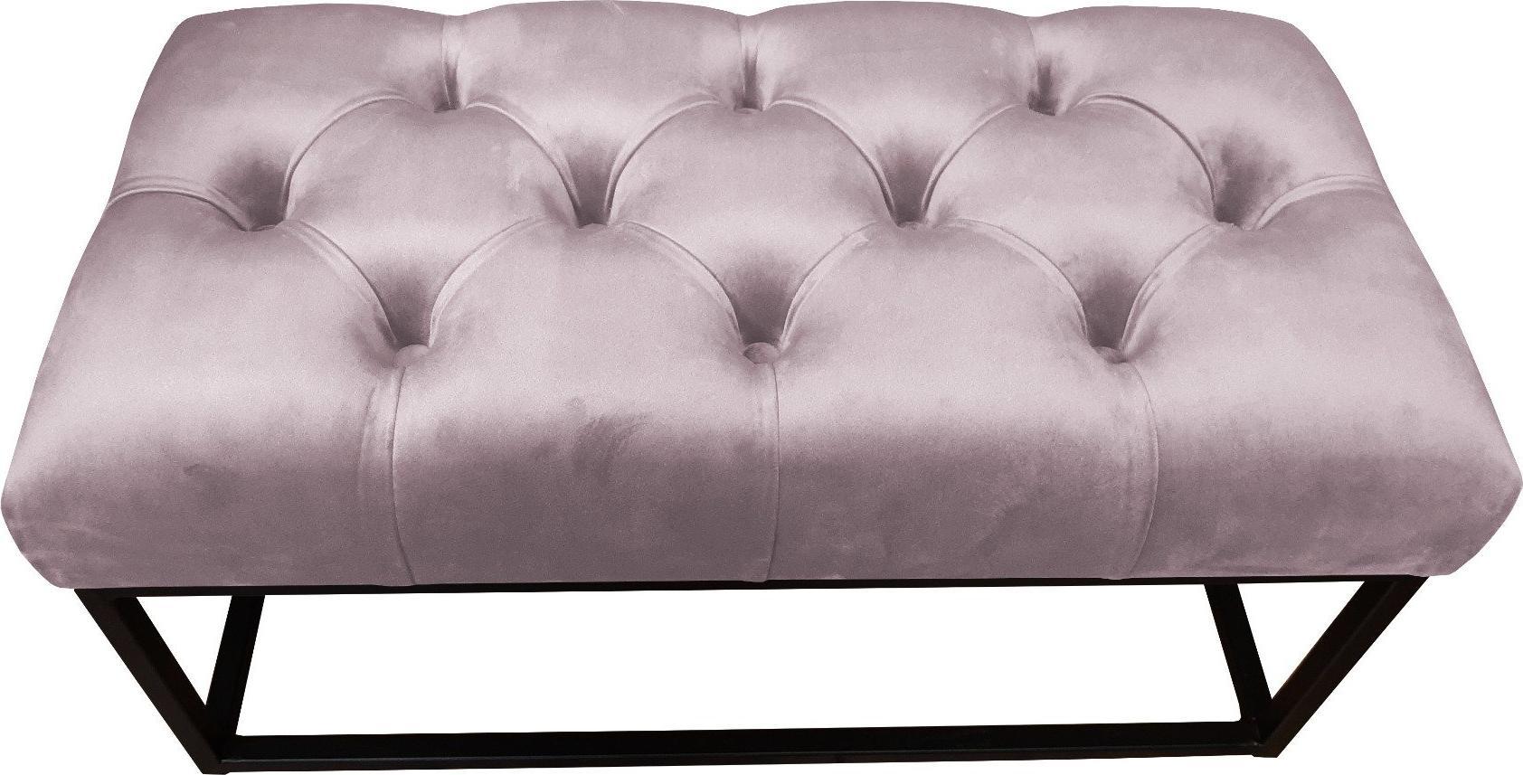 Atos Ławka CHARLIE MG VELVET jasnoróżowa